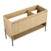Minimalist 48" Freestanding Bathroom Vanity With 3 Soft Close Cabinet Doors - Oak - Image 8