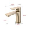 Modern Single Handle Lavatory Basin Sink Faucet With Aerated Stream - Brushed Gold - Image 3