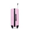 3 Piece Luggage Sets Lightweight Suitcase With Two Hooks, Spinner Wheels, (20/24/28) - Pink - Image 11