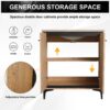30" Bathroom Vanity Base With Basin And Storage Cabinet - Oak - Image 8