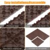 Stone Texture 12" Patio Deck Tiles, Diy - Module Interlocking Decking Tiles Floor Tile, Easy And Quick Installation Court Tiles For Porch Poolside Balcony Backyard 44 Pieces - Red Brown - Image 5