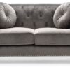 Contemporary Loveseat - Dark Gray - Image 2