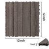 Wood Plastic Composite Deck Tiles (Set of 20), Sustainable Composite Decking Resist Rust, Water, Weather, Easy To Diy & Maintain, Ideal For Patios, Balconies, Rooftops - Light Coffee - Image 2