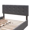 Queen Size Upholstered Platform Bed With 2 Drawers And 1 Twin Long Trundle - Dark Gray - Image 15