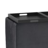 Avalon - Storage Ottoman - Distressed Black - Image 4