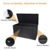 260 Gallon Resin Outdoor Deck Box Waterproof, Extra Large Patio Storage Box With Lockable Storage Containers For Patio Furniture Cushions, Pool Accessories, Garden Tools - Black - Image 6