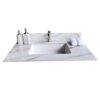 Elegant Vanity Top With Undermount Sink And Backsplash - White Carrara Marble - Image 12