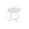 Contemporary Solid Wood Slat Top Round Patio Dining Table - Black Wash - Image 6