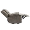 360° Swivel And Rocking Home Theater Recliner Manual Recliner Chair With A Led Light Strip For Living Room - Gray - Image 17