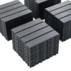 Interlocking Deck Tiles, 44 Pack Patio Deck Tiles, XSquare Waterproof Outdoor All Weather Use, Patio Decking Tiles For Poolside Balcony Backyard - Dark Gray - Image 6