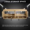Modern Freestanding Bathroom Vanity With 4 Soft Close Cabinet Doors - Oak - Image 5