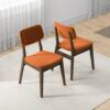 Carlos - Solid Back Side Chair (Set of 2) - Brown / Burnt Orange - Image 5