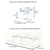 Stylish Modular Chenille Fabric Living Room Sofa With 70 Degree Reclined Backrest And Cylindrical Pillows - Green - Image 7