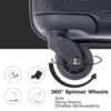 Expandable 3 Piece Luggage Sets Pc Lightweight & Durable Suitcase With Two Hooks, Spinner Wheels, Tsa Lock, (21/25/29) - Black - Image 9