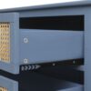 3 Drawer Cabinet Natural Rattan Suitable For Bedroom - Blue - Image 12