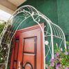 Metal Garden Arch Assemble Freely With 8 Styles Garden Arbor Trellis Climbing Plants Support Rose Arch Outdoor Arch Wedding Arch Party Events Archway - Cream White - Image 8