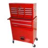 High Capacity Rolling Tool Chest With Wheels And Drawers, 8 Drawer Tool Storage Cabinet - Red - Image 8