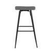 Ale - Contemporary Fixed Height Bar Stool (Set of 2) - Gray / Black - Image 5