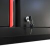 Steel Filing Cabinet With Compartments For Office Use, Storage, File Storage, Archives, And High And Low Cabinets - Black / Red - Image 22