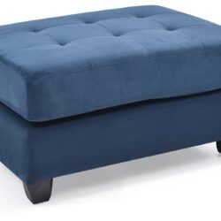 Stylish Contemporary Ottoman - Navy Blue
