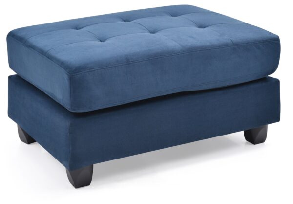 Stylish Contemporary Ottoman - Navy Blue