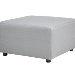 Cleo - Modular Upholstered Patio Ottoman Axroma Olefin - Light Gray