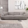 Modern 2291-G Sofa, Comfortable Cloud Sofa, Soft Plush Corduroy Interior With Square Armrests, Living Room Or Bedroom - Gray - Image 4