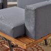 2 Piece Patio Set With Loveseat And Coffee Table - Natural / Dark Gray - Image 7
