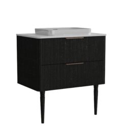 Elena - Modern Bathroom Vanity With Sink Luxury Bathroom Vanity With Ample Storage, 2 Soft Close Drawers, 2 In 1 Floating Or Freestanding Design - Black