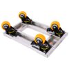 Movers Dolly Heavy Duty Furniture Dolly Trolley Cart, Aluminum Frame With 3" Tpu Professional Casters With Brake Option (Set of 2) - Silver - Image 3