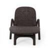 Polypropylene Resin Chaise Lounge With Hand Crafted Details - Dark Brown - Image 6