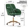 Adjustable Office Chair, Ergonomic Swivel Chair, Backrest Seat, Comfortable For Long Sitting - Green - Image 4