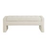 Elegant Soft Close Storage Bench Polyester Upholstery - Cream - Image 4