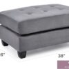 Stylish Contemporary Ottoman For Every Space - Gray - Image 6