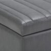 Darcy - Storage Ottoman Bench - Stone Gray - Image 7