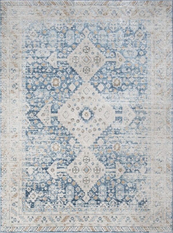 Noble - 2' X 3' Area Rug - Blue, Polyester