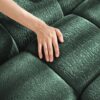 Ergonomic Single Seater Sofa With Ottoman, High Resilience Support Cushions, Modern Lounge Chair - Green - Image 18