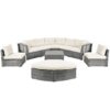 Patio Furniture Set Outdoor Daybed Rattan Sectional With Cushions And Center Table - Beige - Image 17