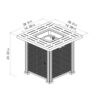 28" Square Fire Pit Table - Brown - Image 3