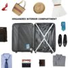 3 Piece Luggage Sets Lightweight Suitcase With Two Hooks, Spinner Wheels, Tsa Lock, (20/24/28) - Gray - Image 25
