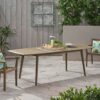 Placidity - Outdoor Expandable Dining Table With Slatted Tabletop And Tapered Legs - Gray - Image 7