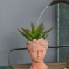 D7X11" Visage Head Bust Planter - Brown - Image 8