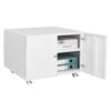 Office Furniture Copier Cabinet 2 Door Steel Copier Stand Mobile Pedestal File Printer Stand - White - Image 12