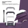 5 Piece Set (18/23/27/Travelbag /Toiletry Bag), Softshell Suitcase Spinner Wheels Terylene Polyester Luggage Sets Carry On Suitcase Luggage Lightweight Durable Suitcase - Purple - Image 16