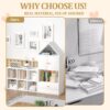 Versatile Kids Bookshelf With House-Shaped Design Multifunctional Storage, Durable - White - Image 10