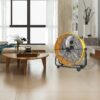 3 Speed Heavy Duty Metal Industrial Drum Fan, Air Circulation - Yellow - Image 6