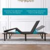 Adjustable Metal Bed Base With Head And Foot Incline, Anti Snore Feature, Wireless Control, Twin Long - Antique Black - Image 5