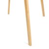 Dining Table With Splayed Rubberwood Legs & Faux Wood Tabletop, Mid Century Modern - White Oak - Image 11