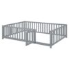 Full Size Daybed With Fence Guardrails And 2 Drawers - Gray - Image 7