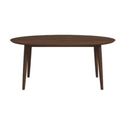 Ada - Mid-Century Modern Style Oval Dining Table - Brown